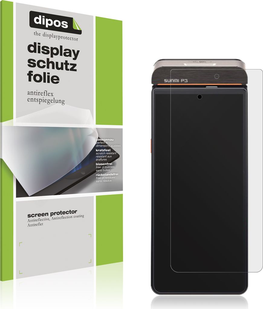 4x Schutzfolie für sunmi P3 matt Displayschutzfolie Folie Display Schutz dipos