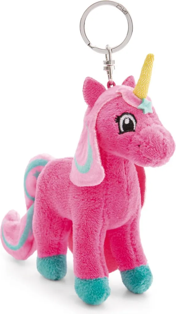 NICI Lissy Pony Antonia Portachiavi Unicorno 10cm - Morbido Peluche Rosa