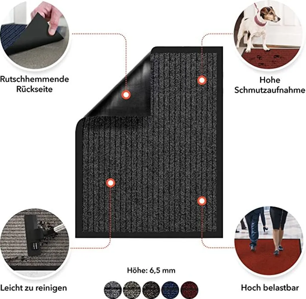Tapis de sol Dura Beige 150 x 180 cm - Idéal pour hall et véranda