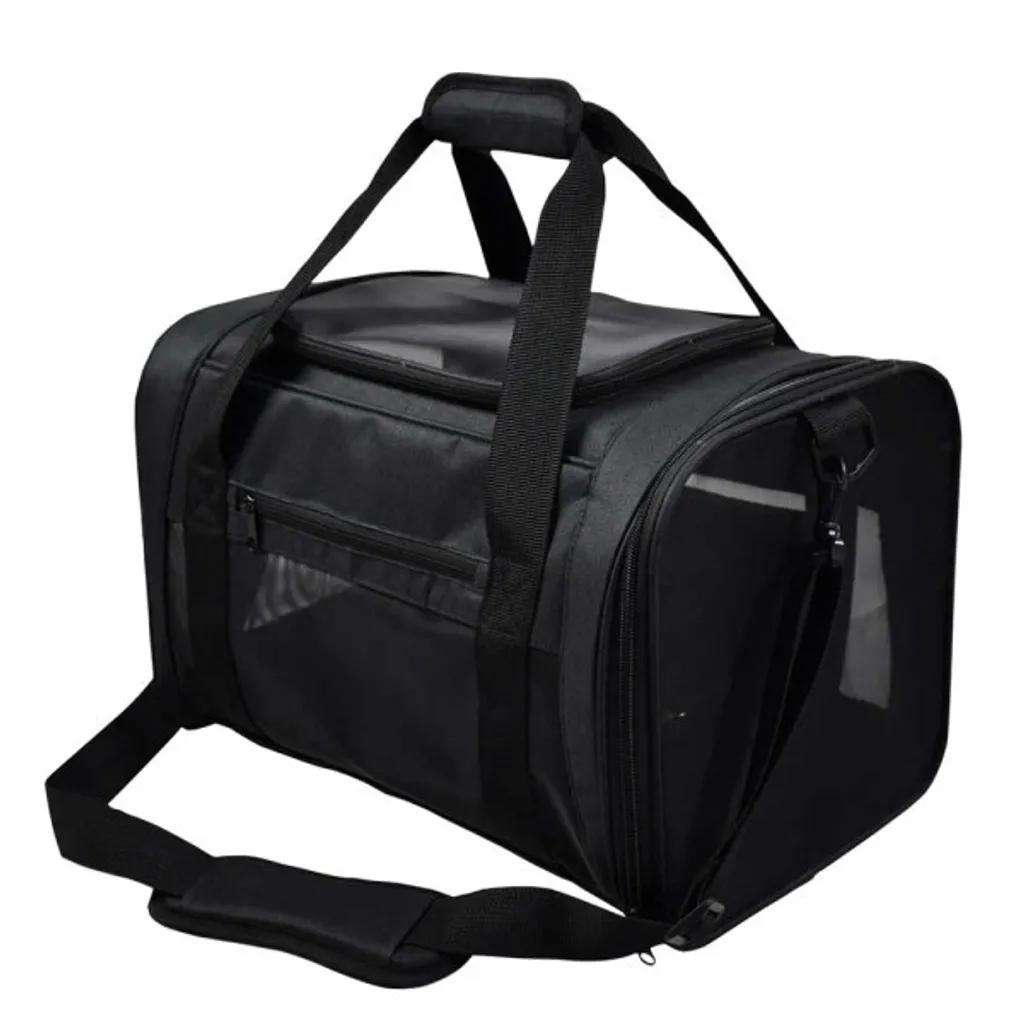 Borsa Nobby HANY Nera 51x33x33 cm | Trasportino Cane e Gatto Premium