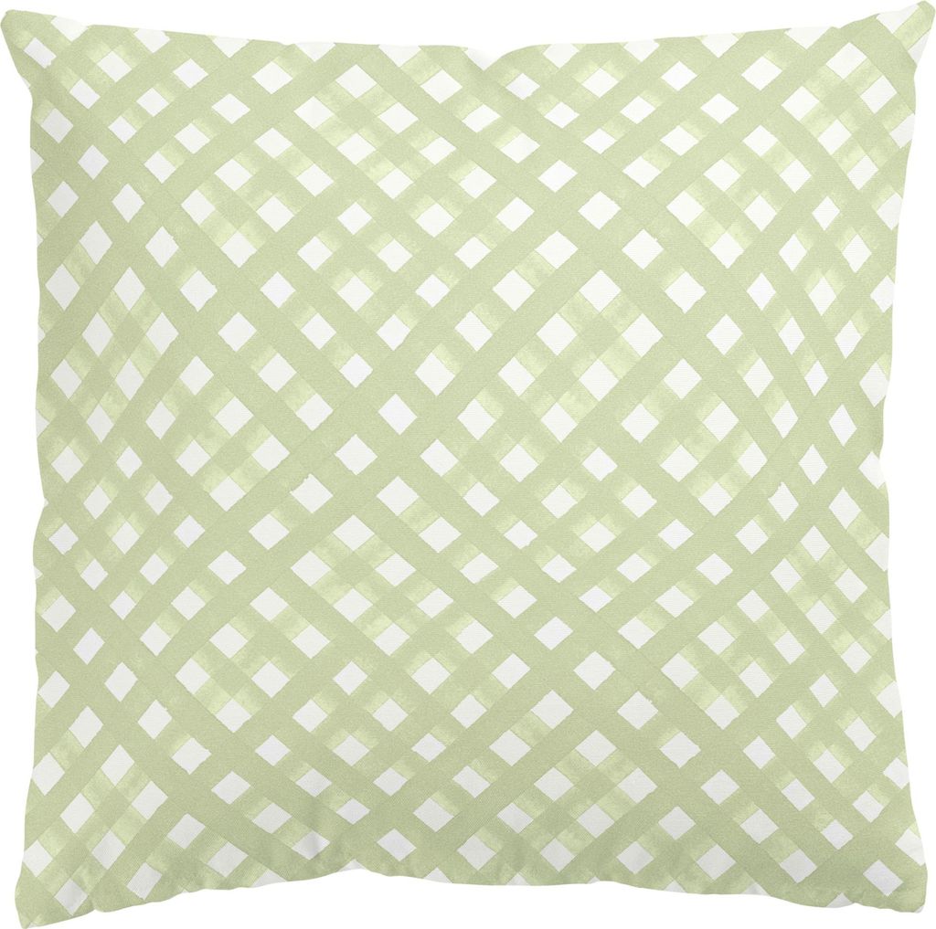 Dekokissen Muster drinnen / Indoor Zierkissen Canvas waschbar Design grün Landhaus Sofakissen ohne Füllung