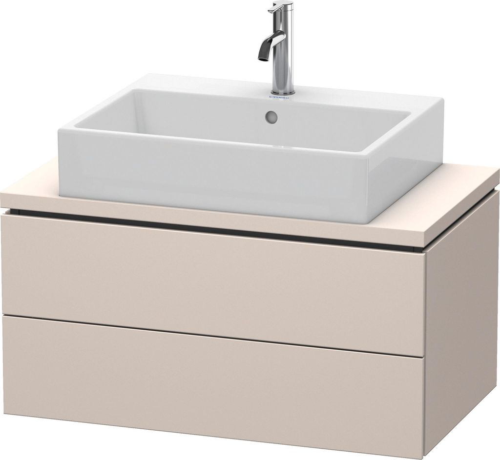 Konsolenunterschrank L-CUBE 400x820x477mm taupe supermatt taupe supermatt