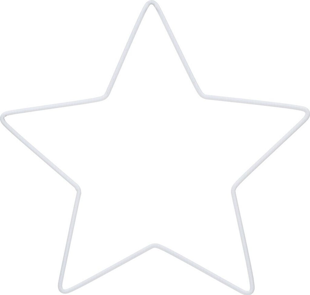 Dekolo Metallstern Perfekt als Versteifung oder Traumfänger Dekoration Innenarchitektur Weiß 30cm