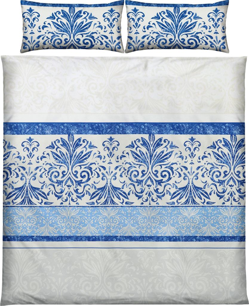 Erwin Müller Bettwäsche blau 1x 200x220 cm + 2x 40x80 cm