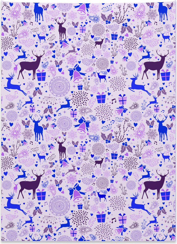 Abakuhaus Weihnachten Wandteppich, Vintage Weihnachtsikonen aus Weiches Mikrofaser Stoff Kein Verblassen Klare Farben Waschbar, 110 x 150 cm, Benzi...