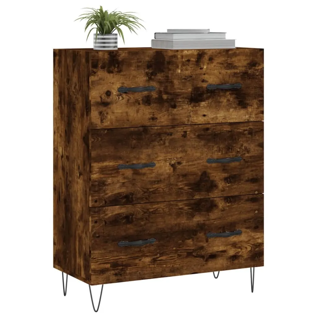 vidaXL Credenza Rovere Affumicato 69,5x34x90 cm | Mobile Contenitore Robusto - 4