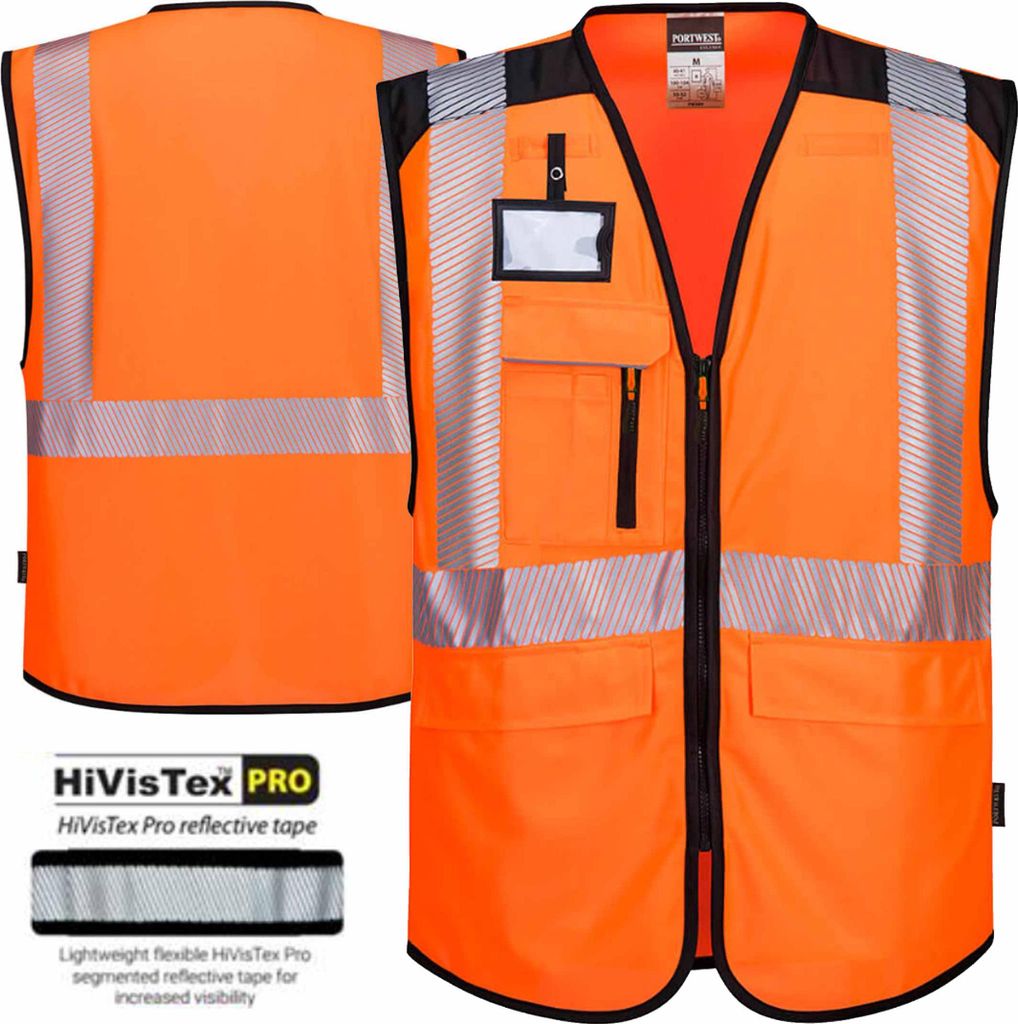 Avvertenza tasche gilet HiVisTex Pro PW3 Executive Immagine del prodotto 