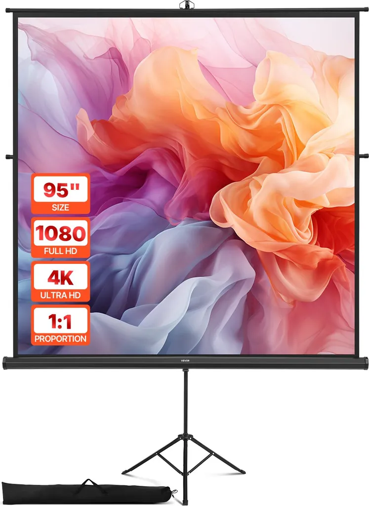 Schermo Proiettore VEVOR 4K HD 70x70 Pollici - Gain 1.1 Top