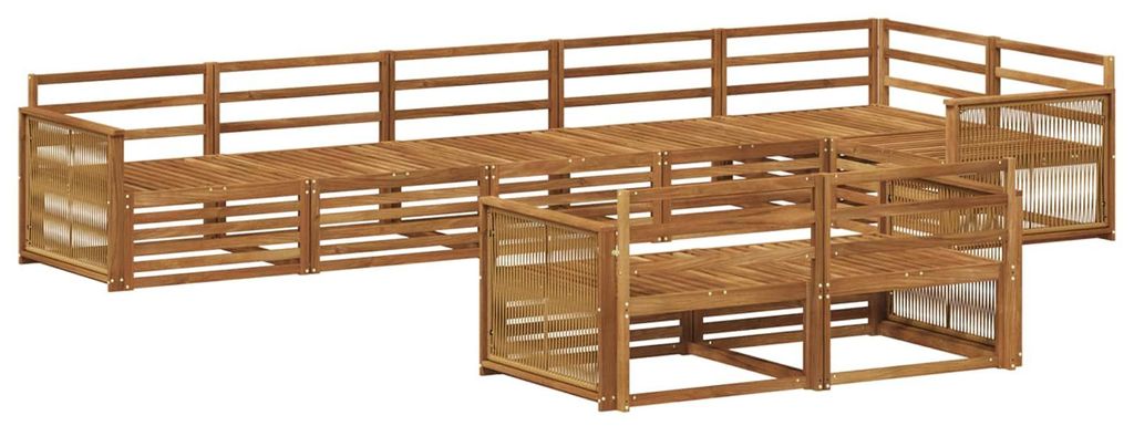 Outdoor-Sofagarnitur 8 pcs Natur