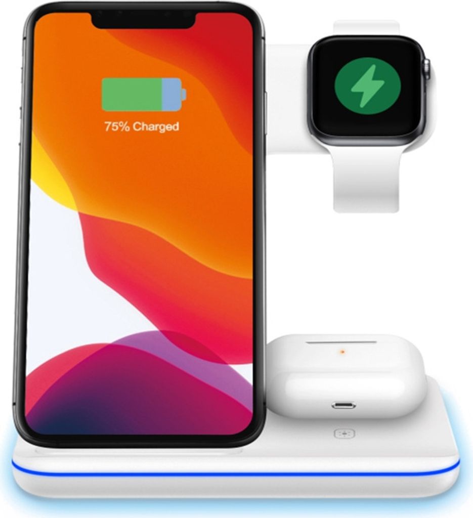 15w 3-in-1 Kabellose Ladegerät Typ C Schnelllade Dock Station kompatibel für Iphone Iwatch Airpods