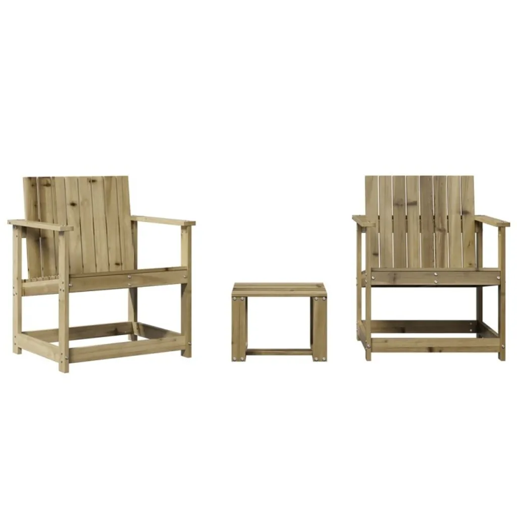 Set da Giardino Economico vidaXL 3 Pezzi: Legno di Pino Massiccio