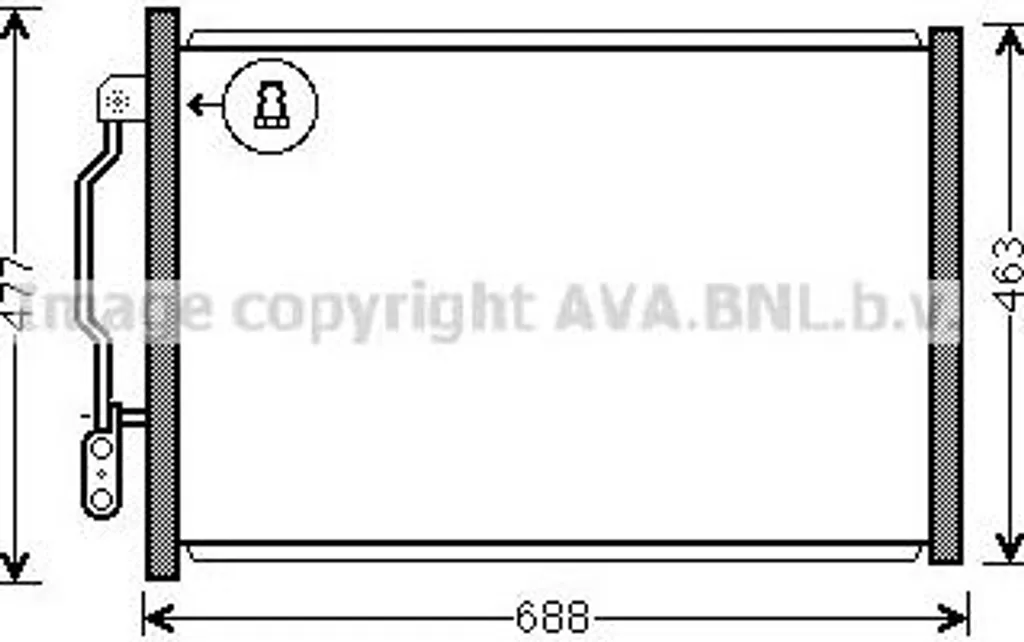 Condensateur AVA MSA5605 en Aluminium Durable - Qualité OE 2215000154