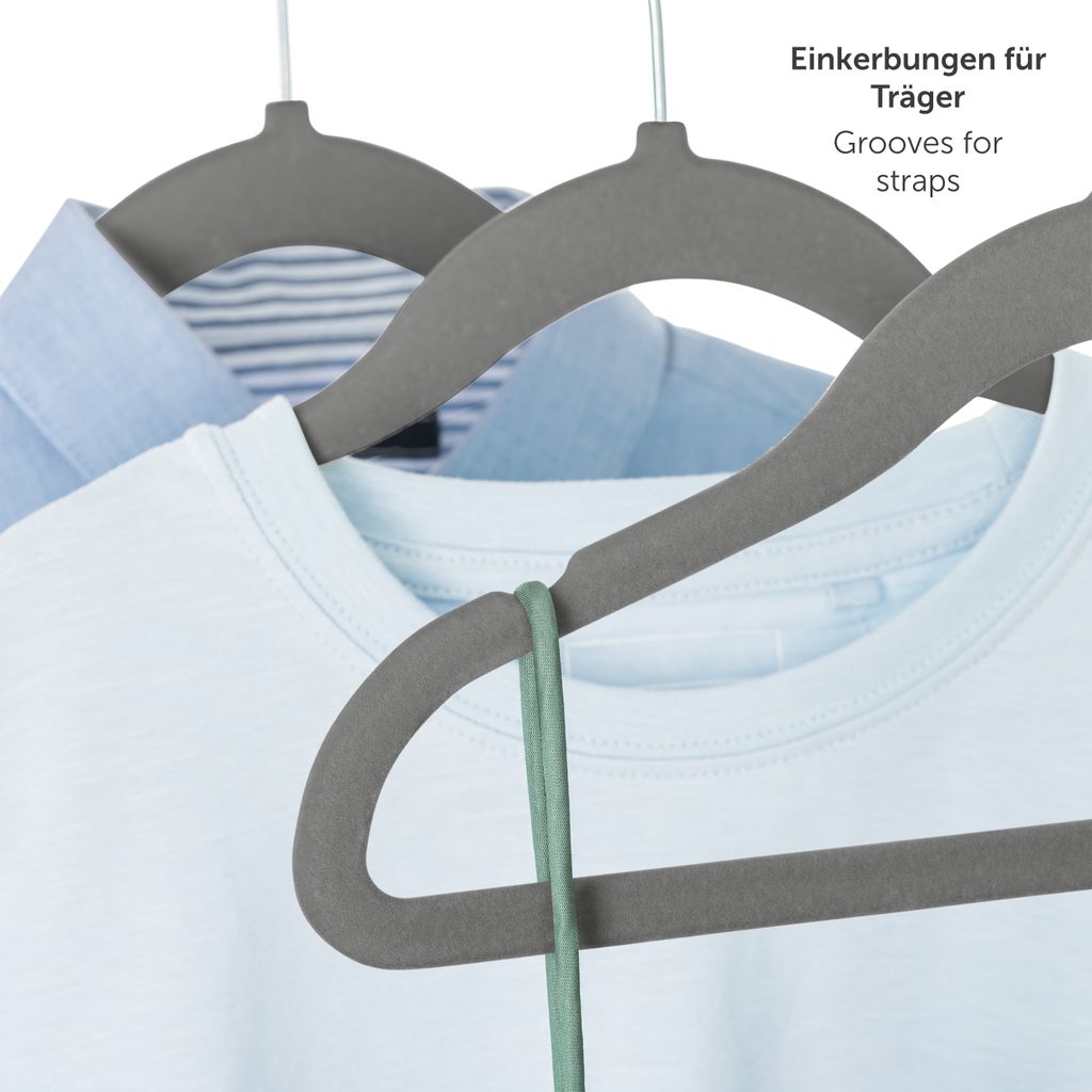 Blumtal 30er-Set Kleiderbügel für Kinder mit Samtbezug - Produktbild 7