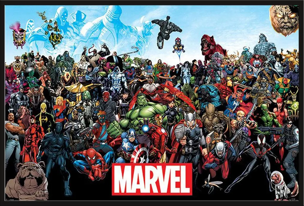 Tableau Marvel Universe Encadré Noir 61x91cm Vitre Acrylique Shinsuke