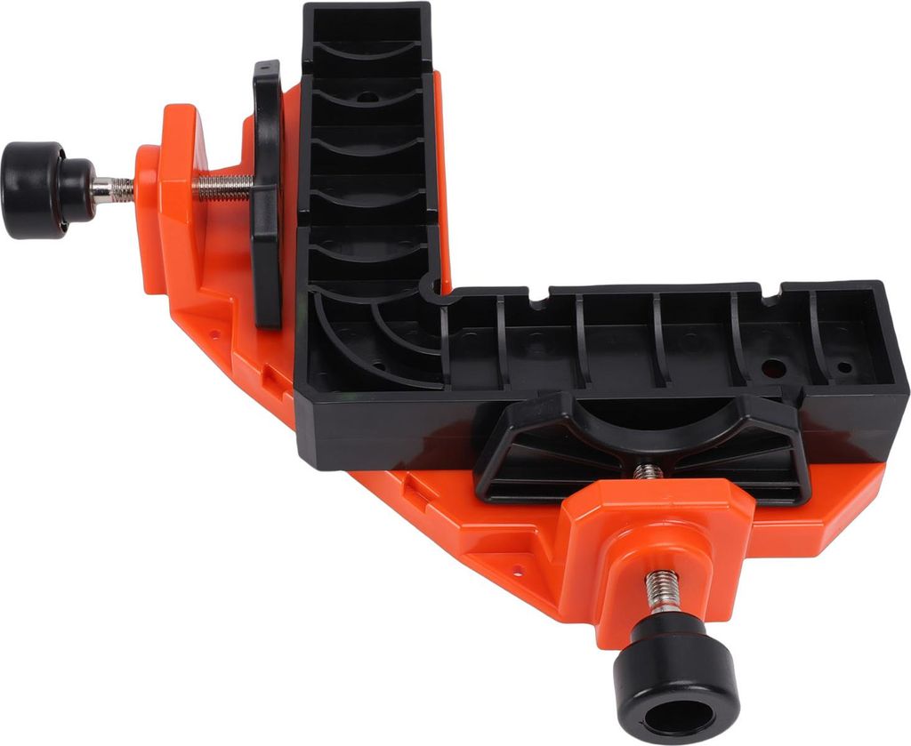 Rechtwinklige Klemme Set Holzbearbeitung Kunststoff L-förmig 90 Grad Position quadratisch Lineal einstellbar Orange für Schrank Schublade Möbel