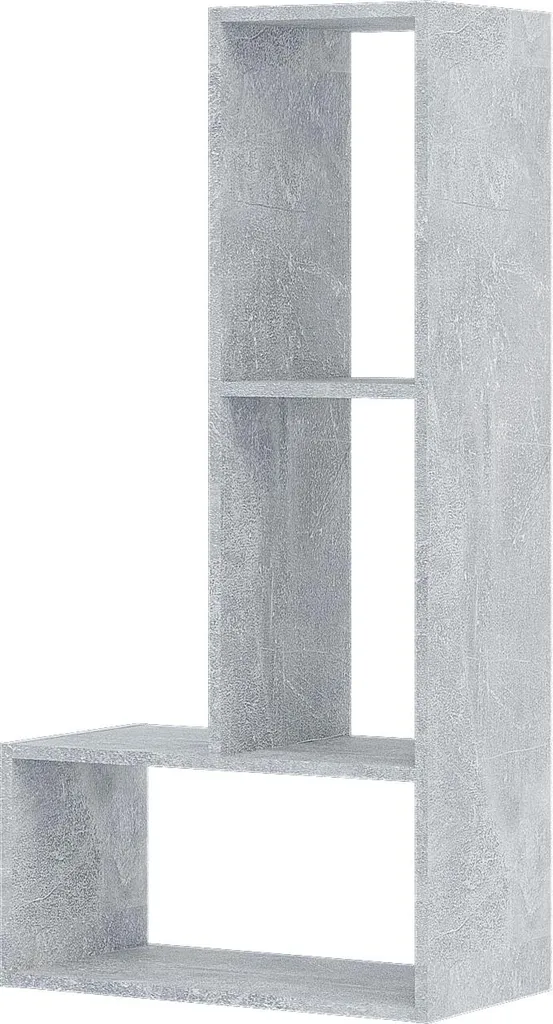 Meuble de rangement Tetris gris béton - Étagère séparatrice modulable