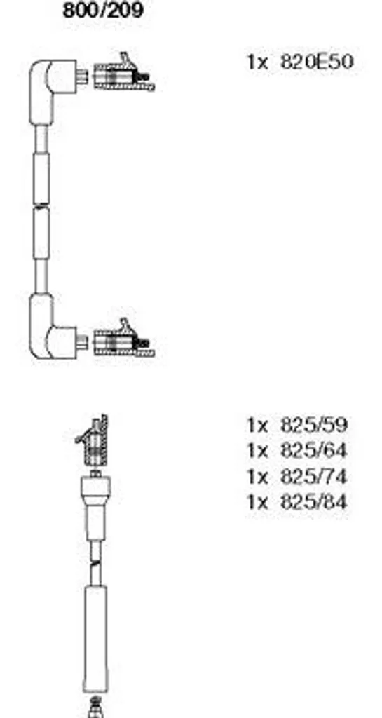 BREMI 800/209 Set Cavi Accensione Ford Transit Sierra Scorpio OE