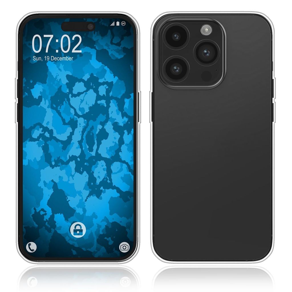 PhoneNatic Case kompatibel mit iPhone 16 Pro Max Silikon Hülle transparent Cover