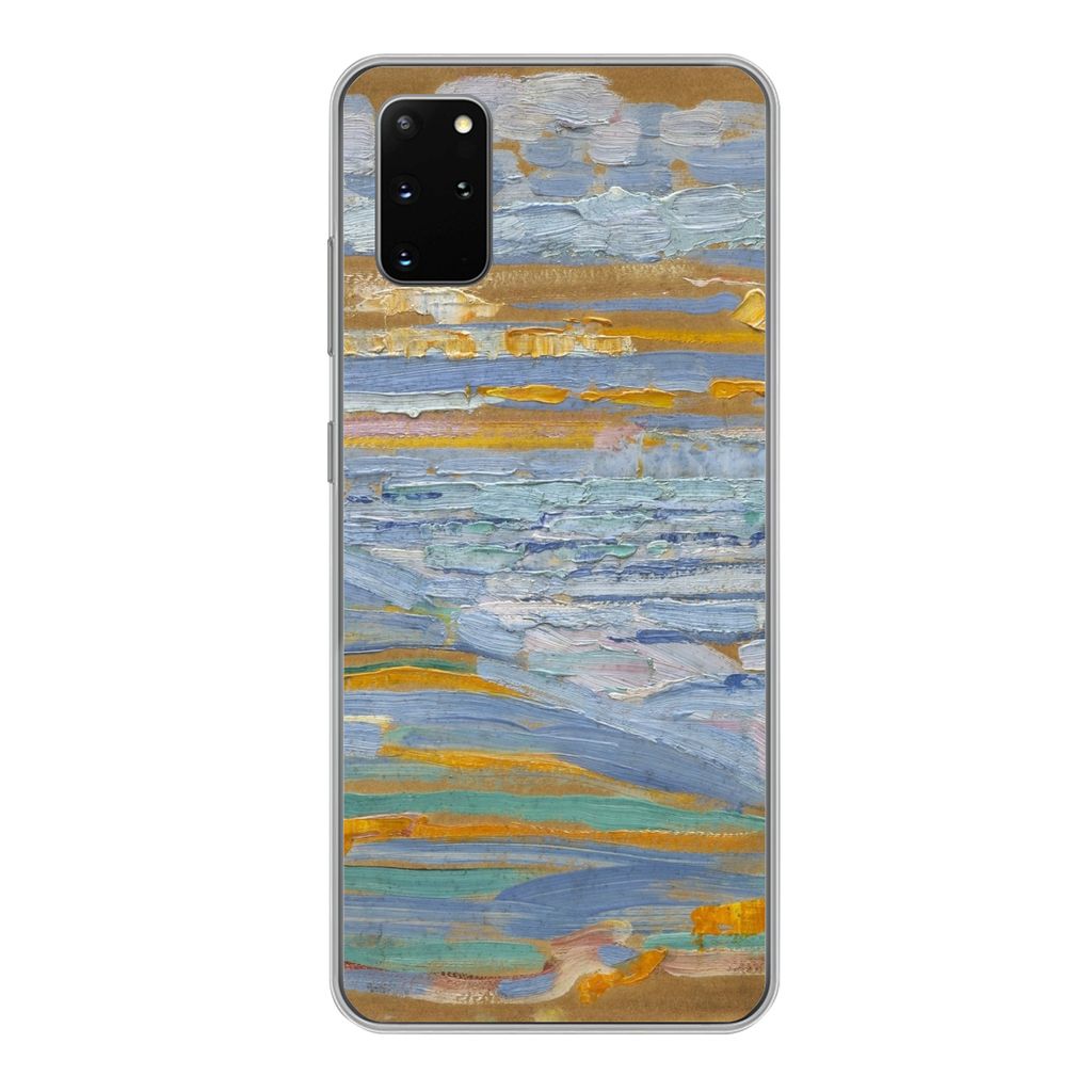 MuchoWow Handyhülle Schutzhülle Hülle für Samsung Galaxy S20 Plus Blick auf den Strand und die Seebrücke von den Dünen aus - Piet Mondrian ...