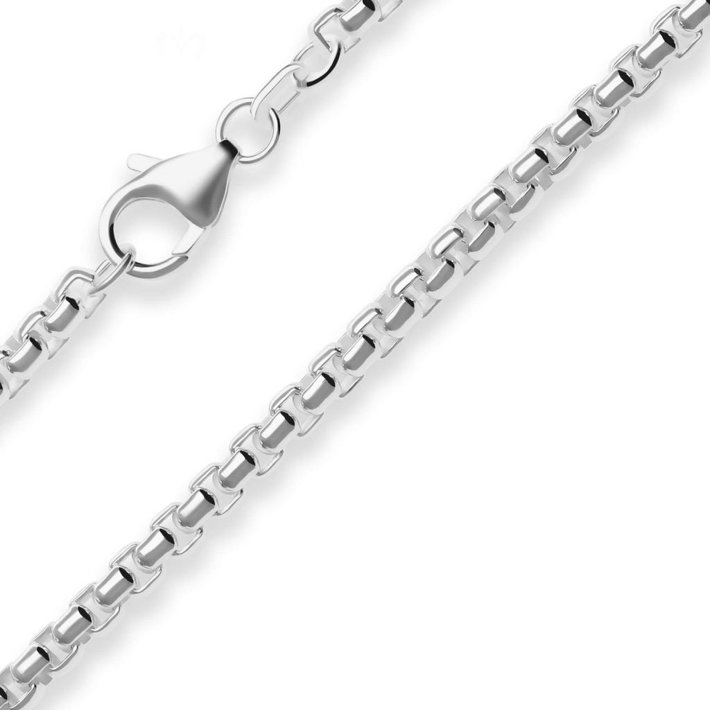 3,7mm Armband Veneziakette rund Silberarmband Armschmuck aus 925 Silber 19cm