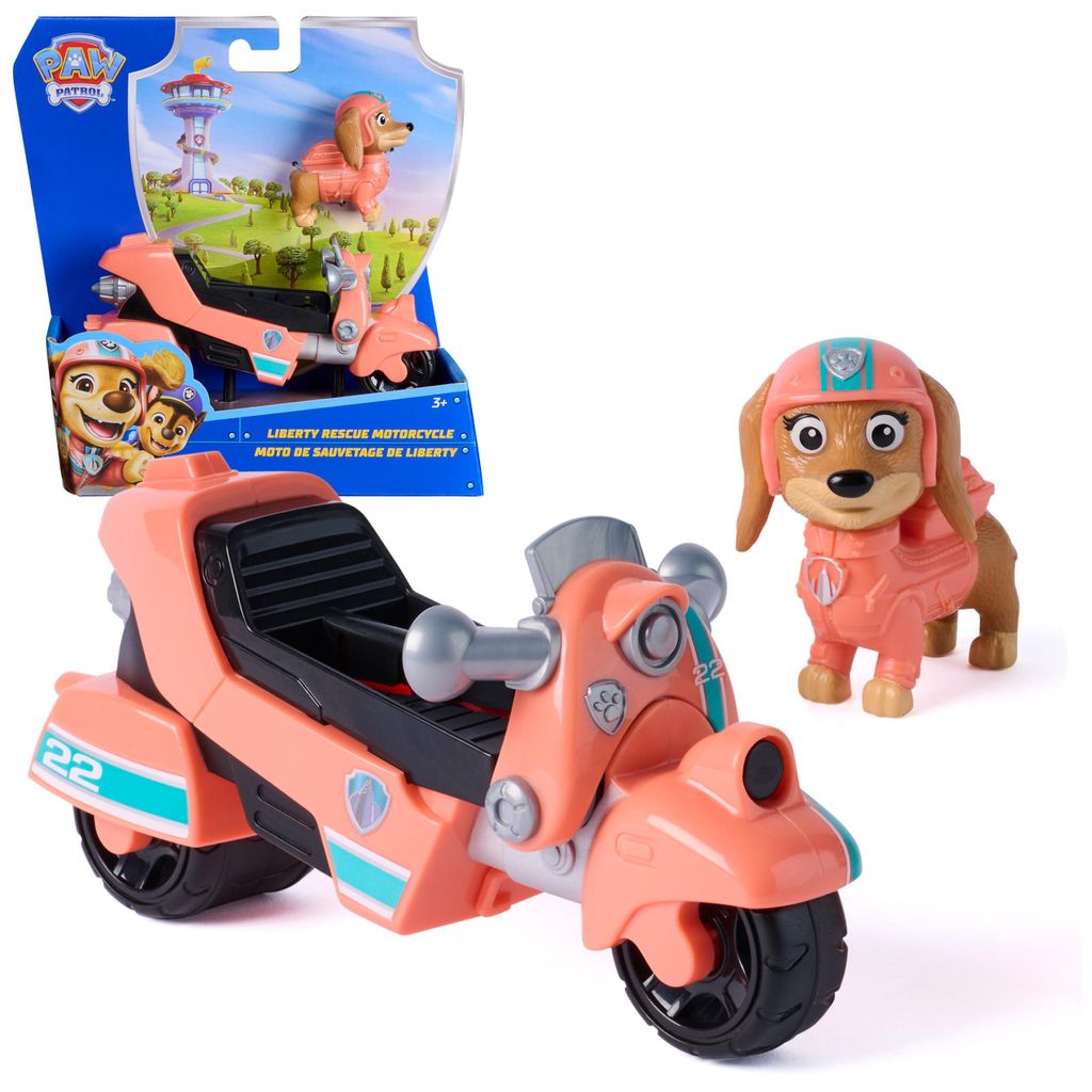 PAW PATROL - Liberty’s Rettungs-Motorrad, Spielzeug-Motorrad für Kinder ab 3 Jahren