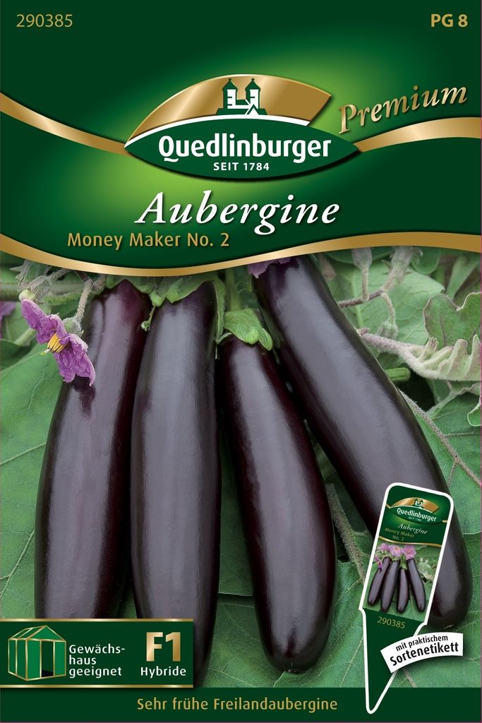 Quedlinburger Saatgut - Freiland-Auberginen Money Maker No. Produktbild 