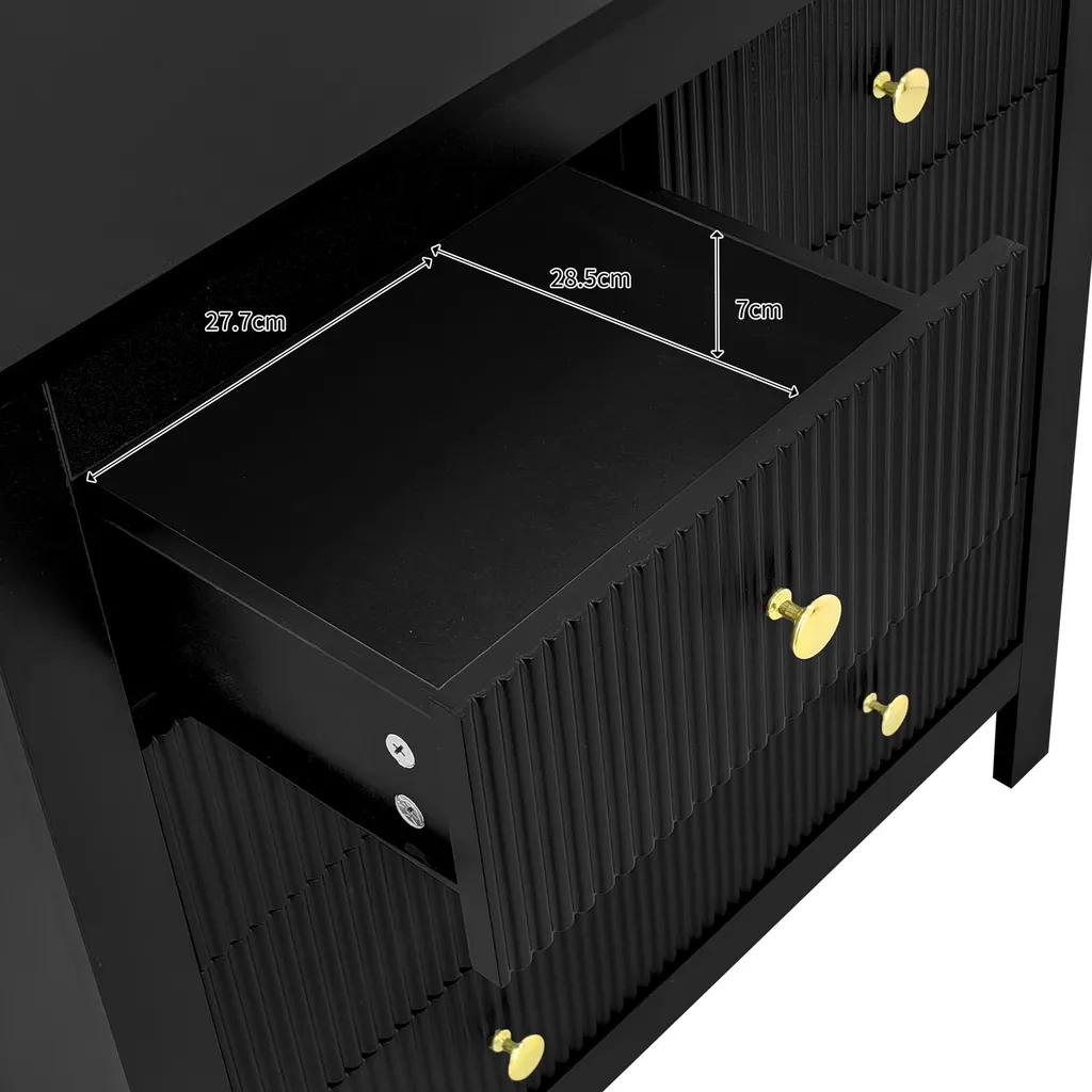 Petit buffet de salon noir pour optimiser l'espace de rangement - 4