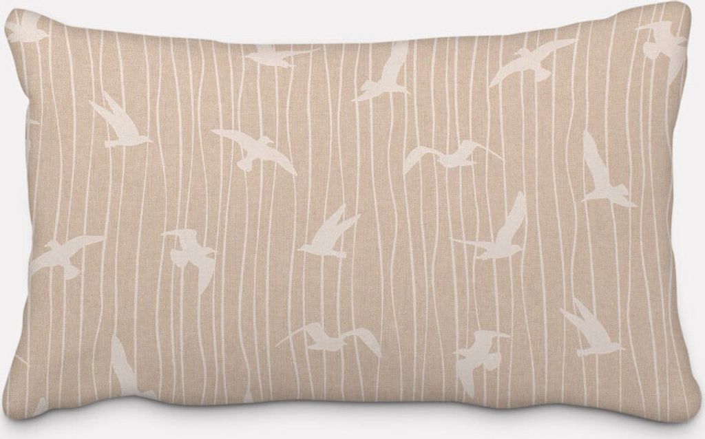SCHÖNER LEBEN. Kissenhülle Iconic Seagull Stripe Möwen Streifen natu Größe 40x60cm (HxB) 40x60cm (HxB) Größe
