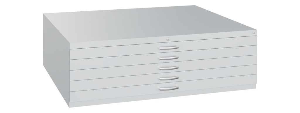 CP 7200 Planschrank verkehrsweiß 5 Schubladen 135,0 x 96,0 x 42,0 cm