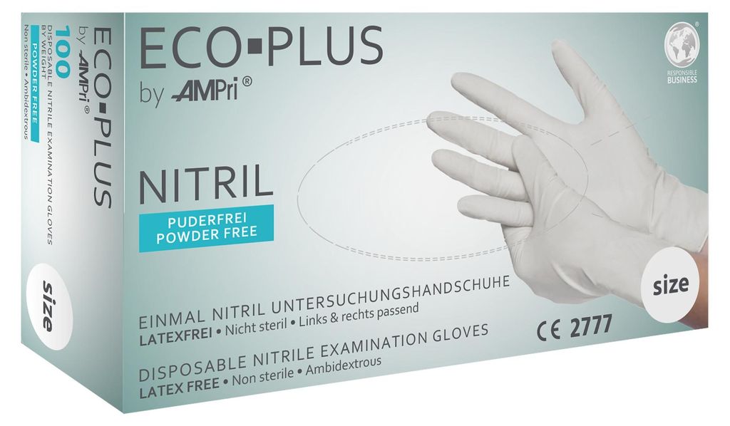 Eco-Plus - Nitril-Untersuchungshandschuh - S - 100 Stk. Produktbild 