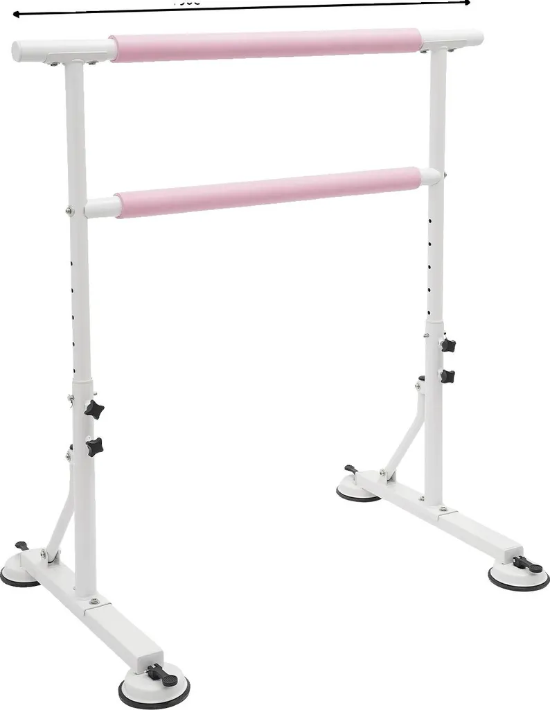 Barre de danse classique rose réglable en hauteur pour studio à domicile