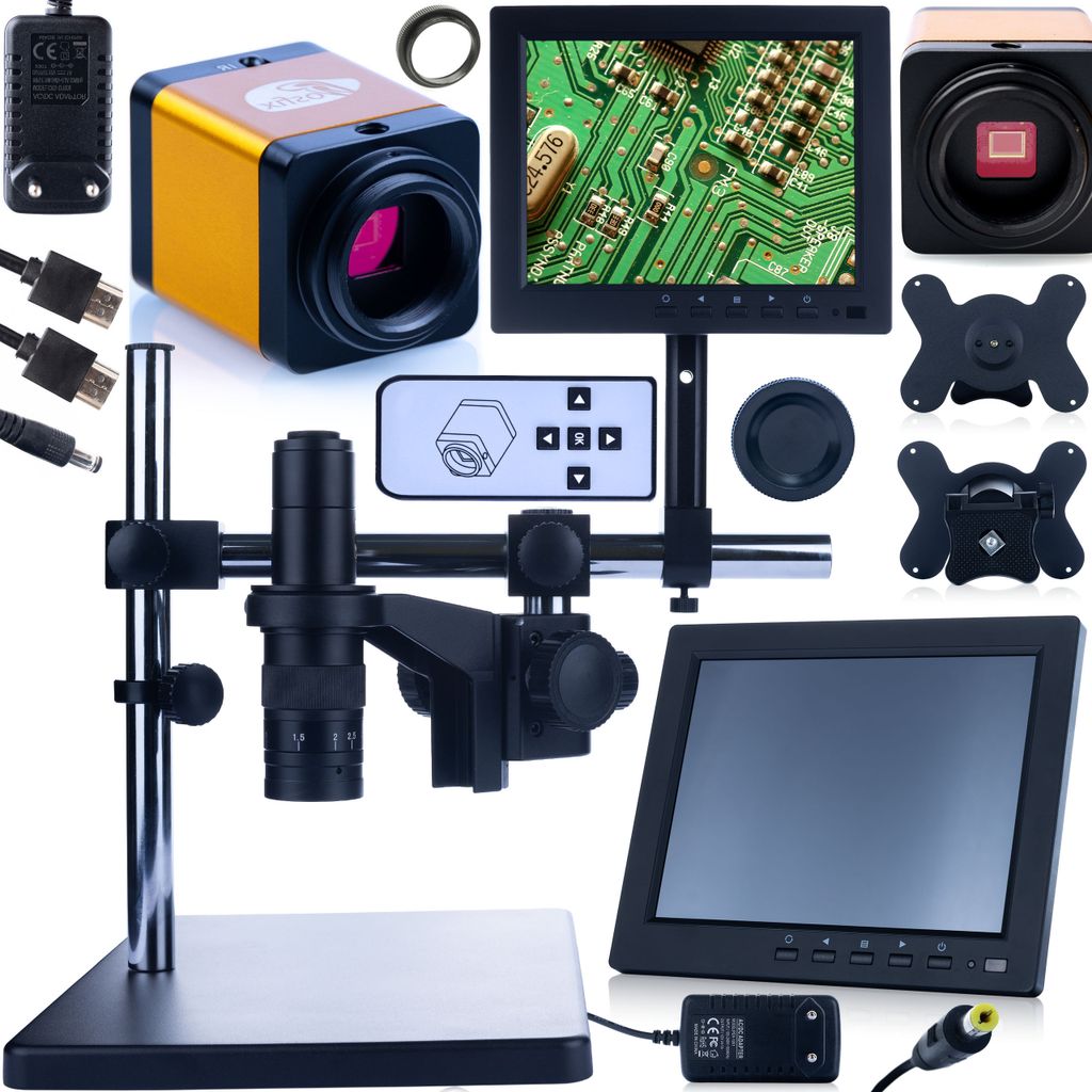 Earth Pro MCEP-0.5X-PZRR Digitalmikroskop mit verstellbarem Arm + 8-Zoll-Mikroskopdisplay + Digitalmikroskop-Displayhalter + PEGASUS Pro Mikroskopk...