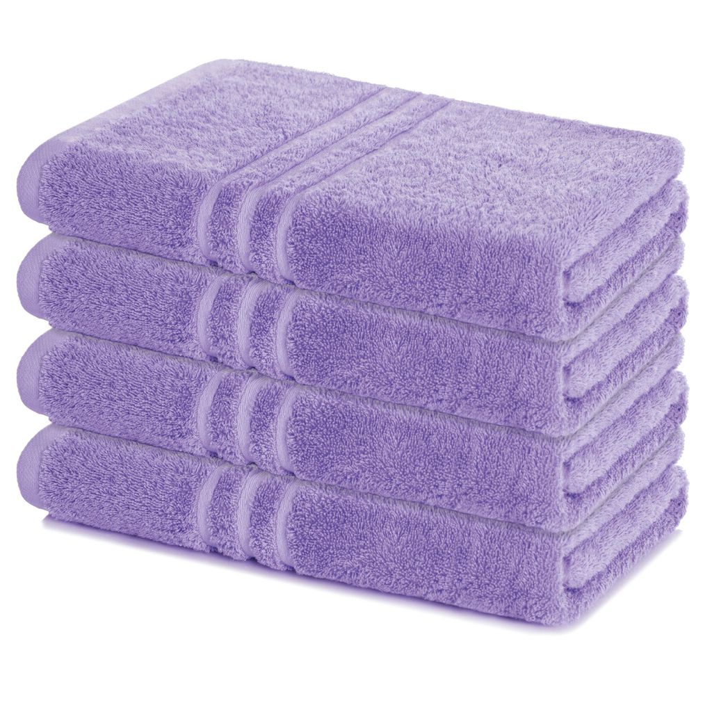Lavea® 4er Set Duschtuch 70x140 cm, 100% Baumwolle – Produktbild 