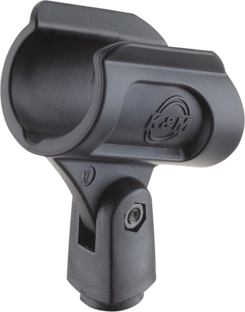 A black microphone clip is shown against a white background.
