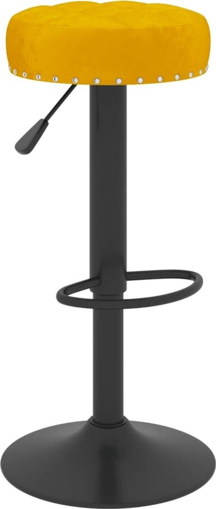 "im Sonderangebot" Barhocker 2er Set - CLORIS - Barstuhl - Optimal Komfort, Senfgelb Samt - 38,5 x 38,5 x (63 - 83) cm - NeuMöbel7423615
