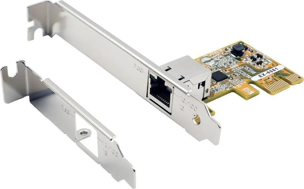 Carte Ethernet PCI-Express 1 Port RJ45 Realtek EX-6081 Low Profile