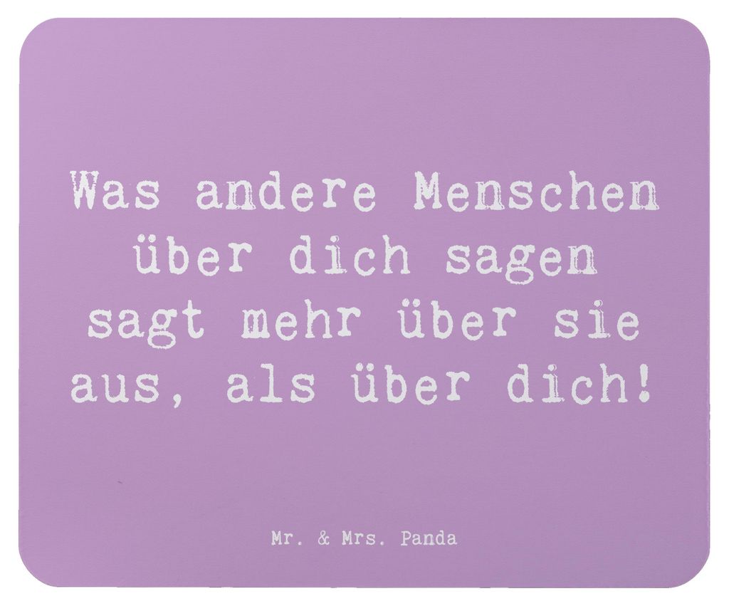 Mr. & Mrs. Panda gummi mauspad Spruch Mobbing bewältigen Selbstwert - Lavendeltraum - Geschenk, Mouse Pad, positive Einstellung, pc mausunterlage,...