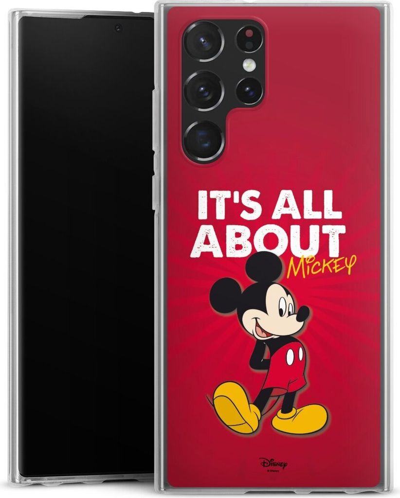 DeinDesign Handyhülle für Samsung Galaxy S22 Ultra Silikon Hülle Case Smartphone Schutzhülle Disney Maus Offizielles Lizenzprodukt