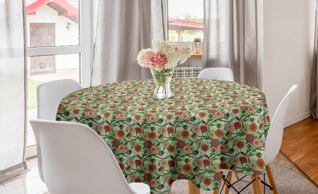 Tovaglia Floreale Circolare ABAKUHAUS 150 cm - Arredo Tavola Artistico