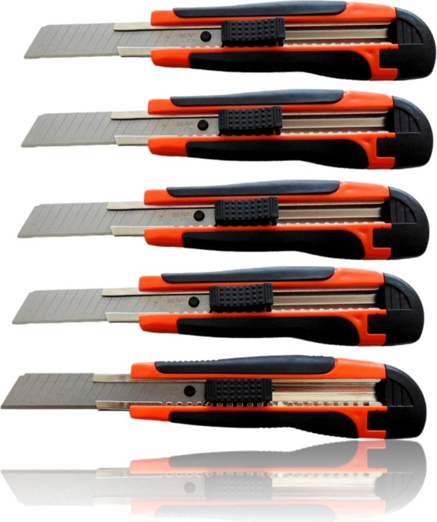 5er Set Cuttermesser 18mm Klingenbreite | scharfe Produktbild 