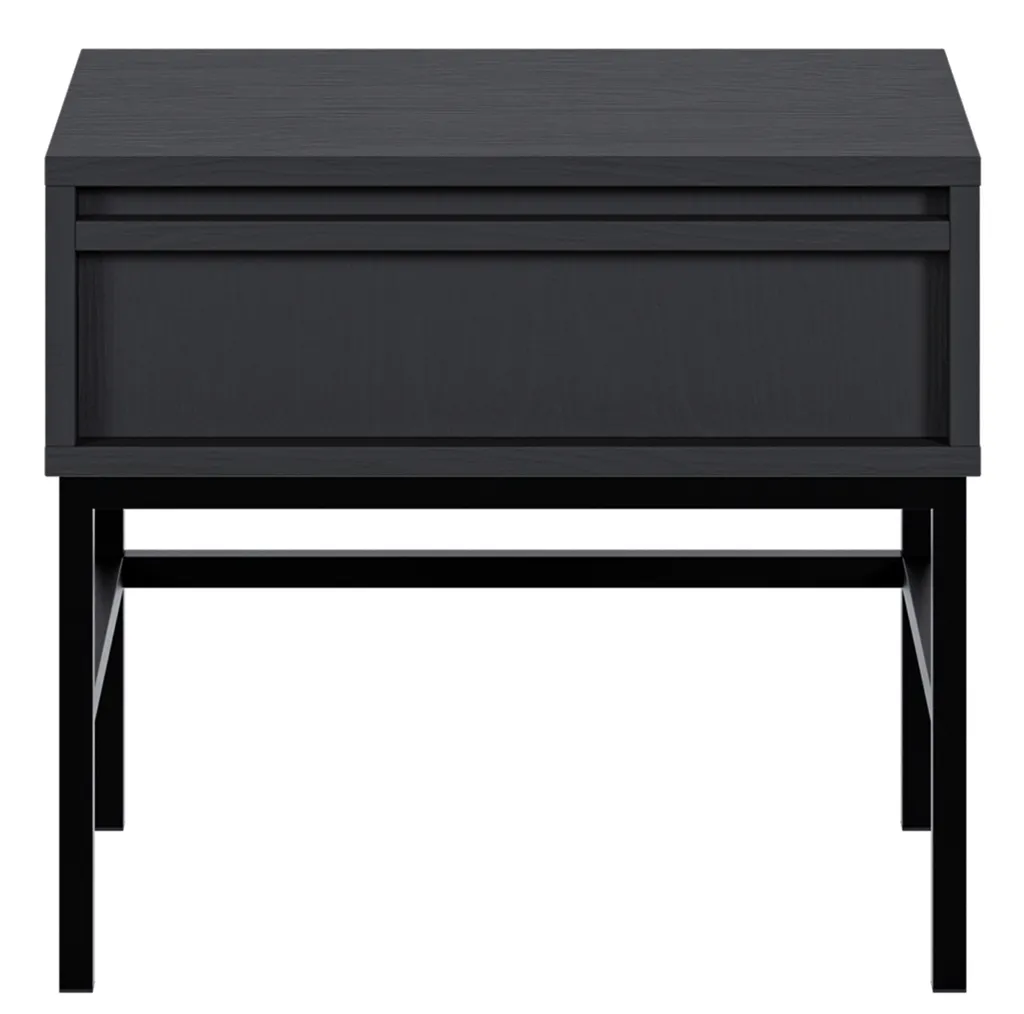 Table de nuit 50 cm Selsey Evo noire pour chambre moderne et loft
