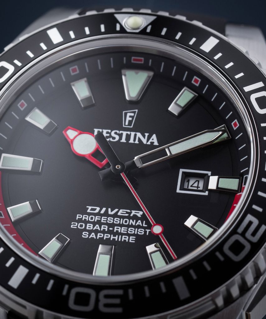 Festina F20664/3 Herrenuhr Professional Diver Day-Date 45mm Produktbild 5