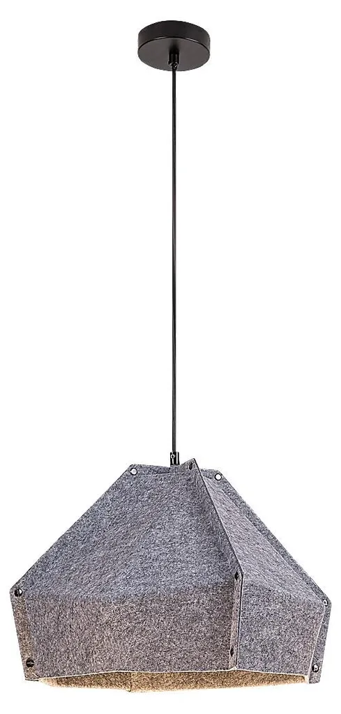 Rabalux 72000 Lomiro Suspension E27 1x40W en Métal et Feutre Gris