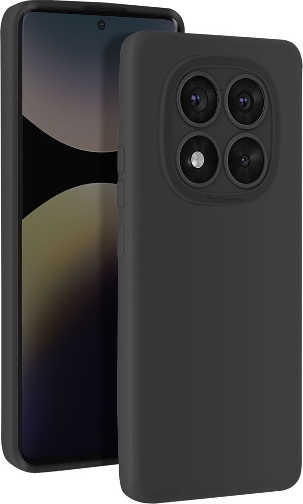 Avizar, Hülle für Redmi Note 14 Pro und 14 Pro Plus Silikon Kamera geschützt, Schwarz