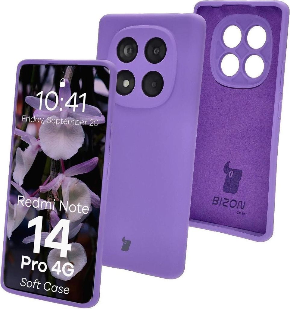 Bizon Soft Case Xiaomi Redmi Note 14 Pro 4G lila