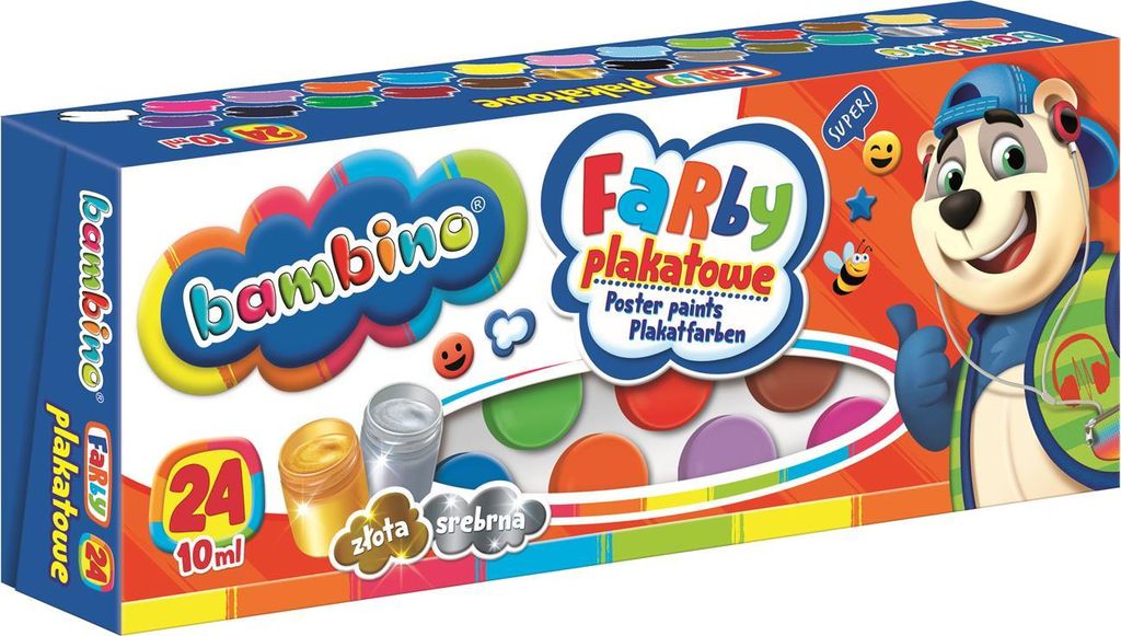 Colori per poster 24 colori oro e argento 10 ml Bambino Immagine del prodotto 