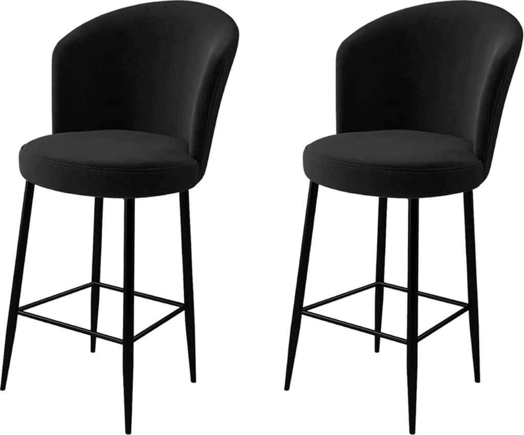 Skye Decor Alte Noir : Lot de 2 tabourets de bar 100% métal 102 cm
