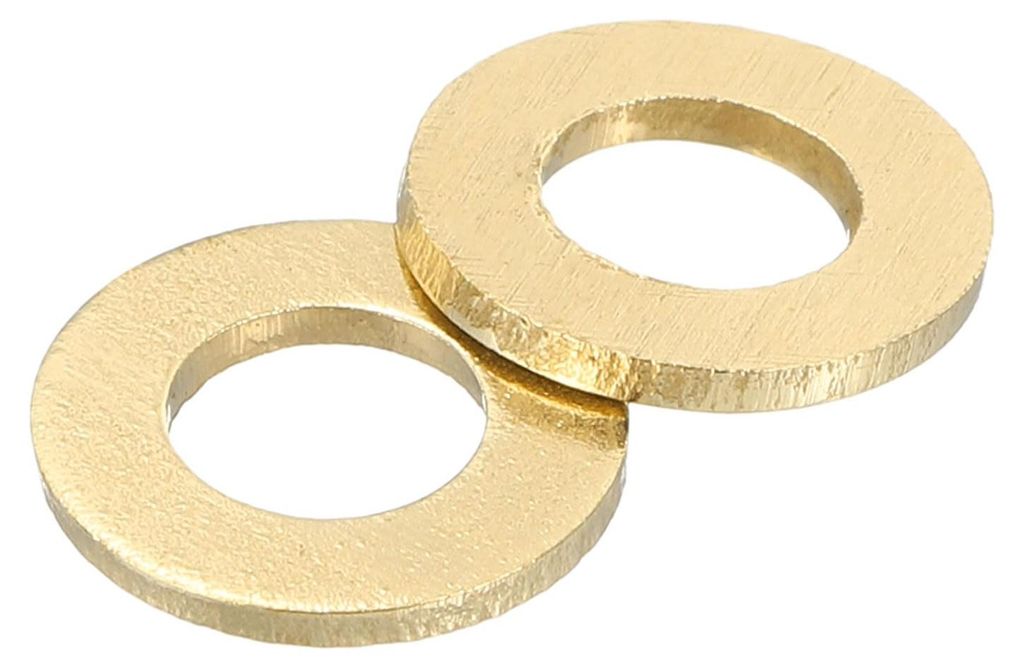 100 Stück Messing-Flachringe M5 x 10 mm x 1 mm Dichtungsringe