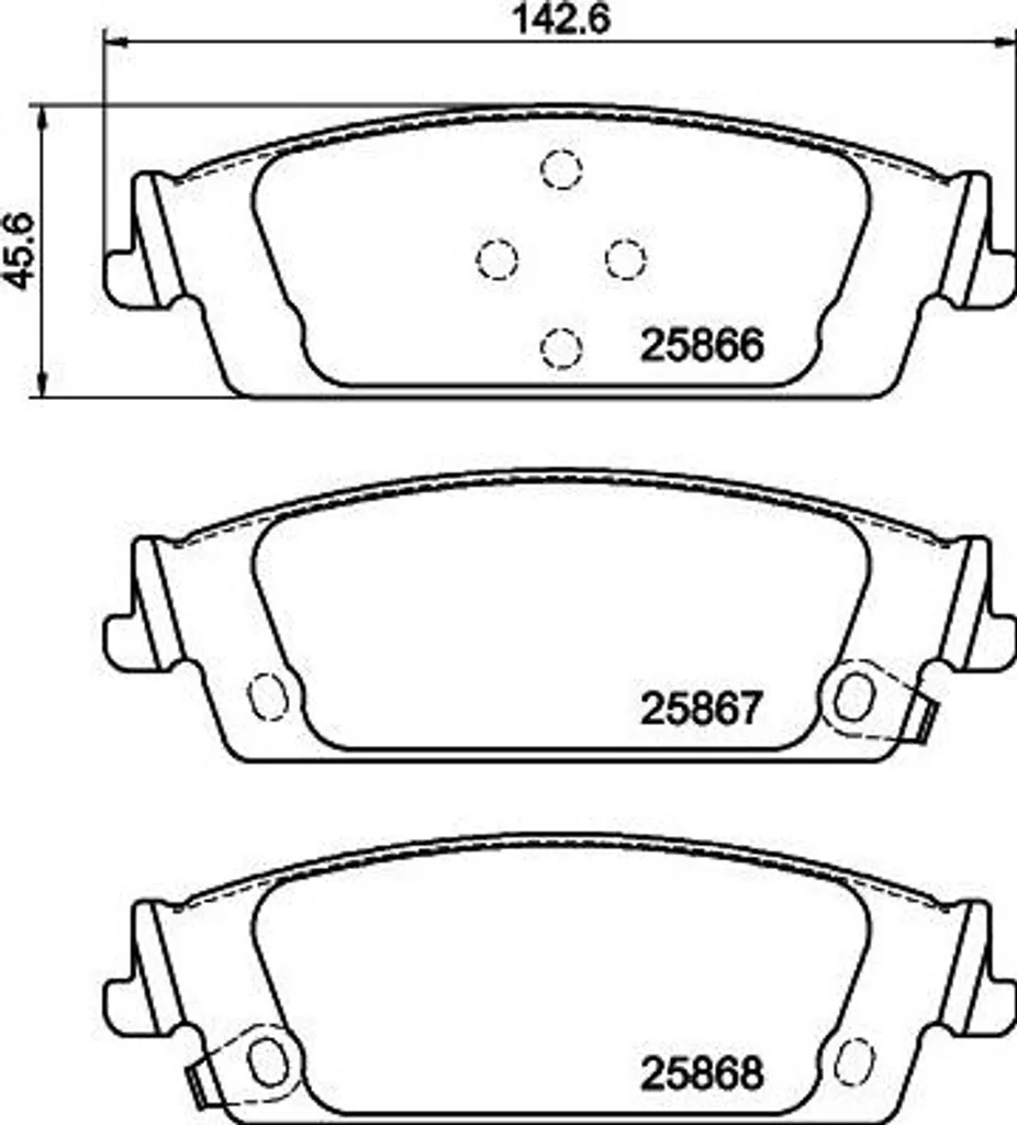 TEXTAR 2586601 Jeu de Plaquettes de Frein à Disque OE 84176464 Tahoe