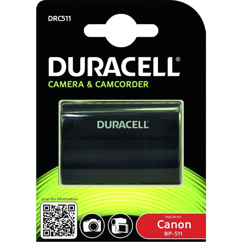 Duracell Li-Ion Akku 1600mAh für Canon BP-511/BP-512 Produktbild 